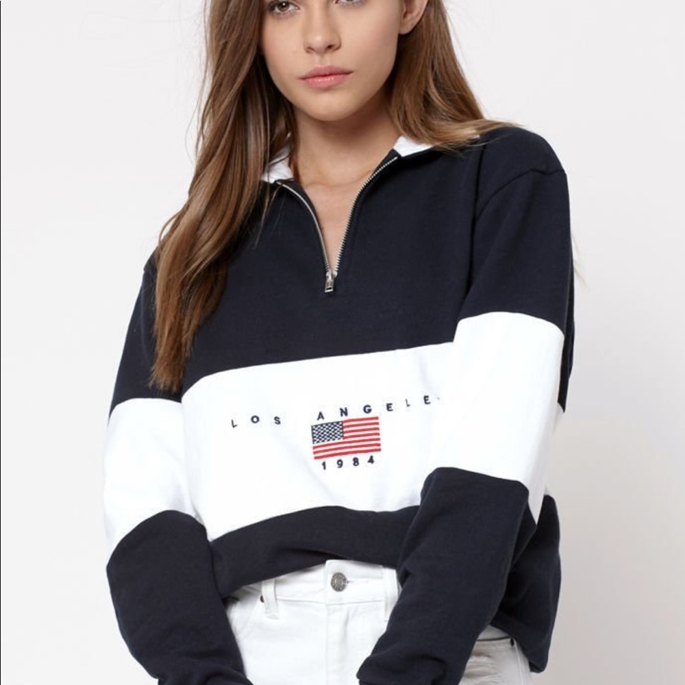 John Galt Los Angeles Half Zip Sweatshirt